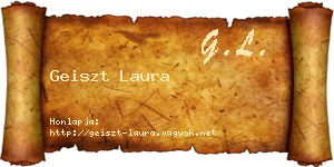 Geiszt Laura névjegykártya