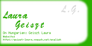 laura geiszt business card